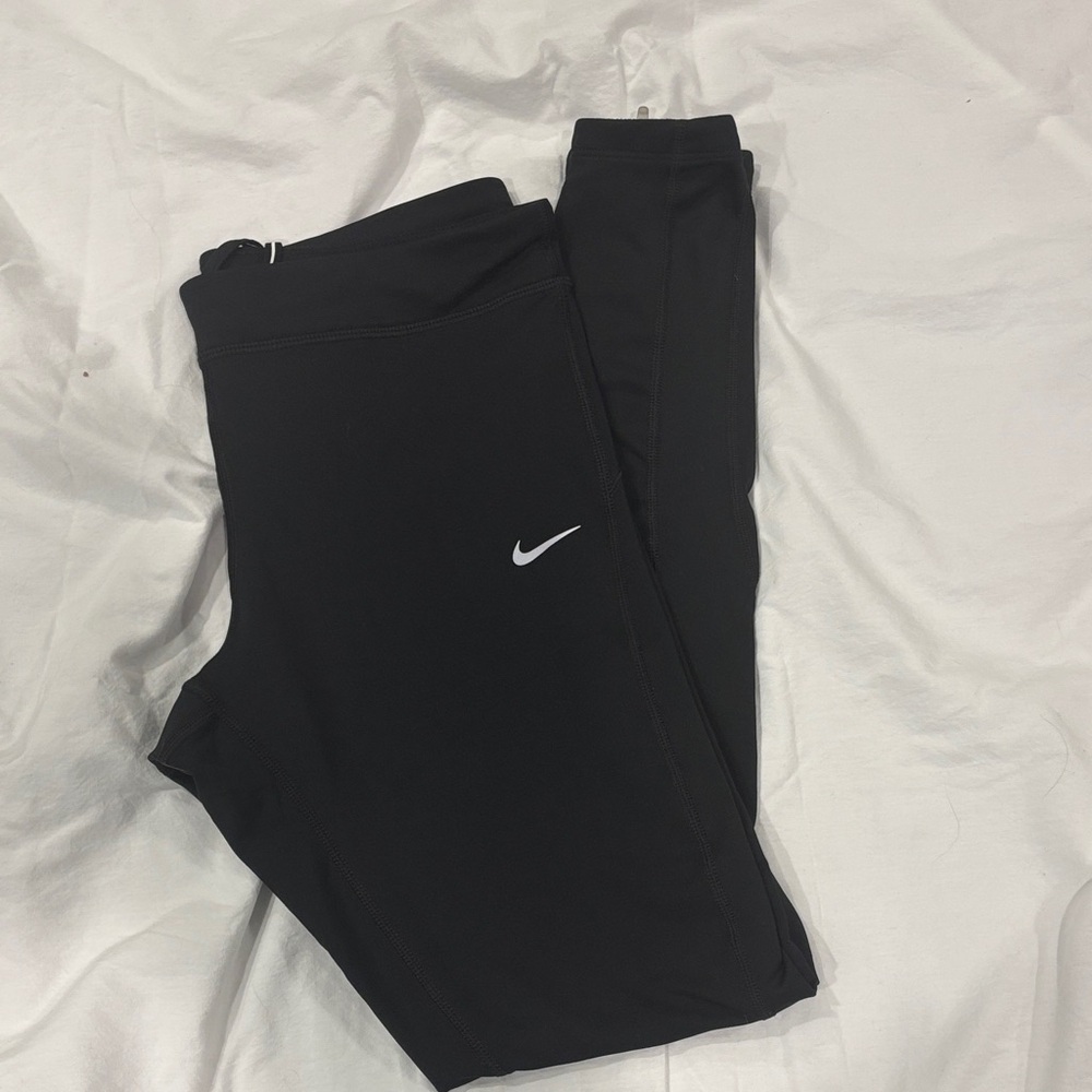 Nike Black Leggings with White Logo